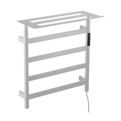 Toallero eléctrico con repisa acabado blanco - Imagen 1