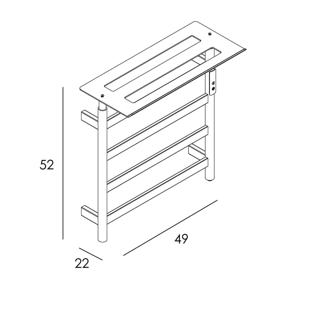 Toallero eléctrico con repisa acabado pulido brillo - Imagen 2