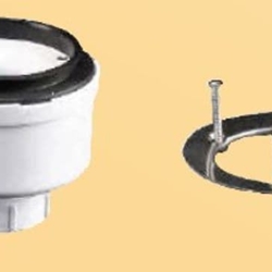 Válvula de desagüe para platos salida vertical 90 mm con arillo acero inox 3 tornillos - Imagen 1